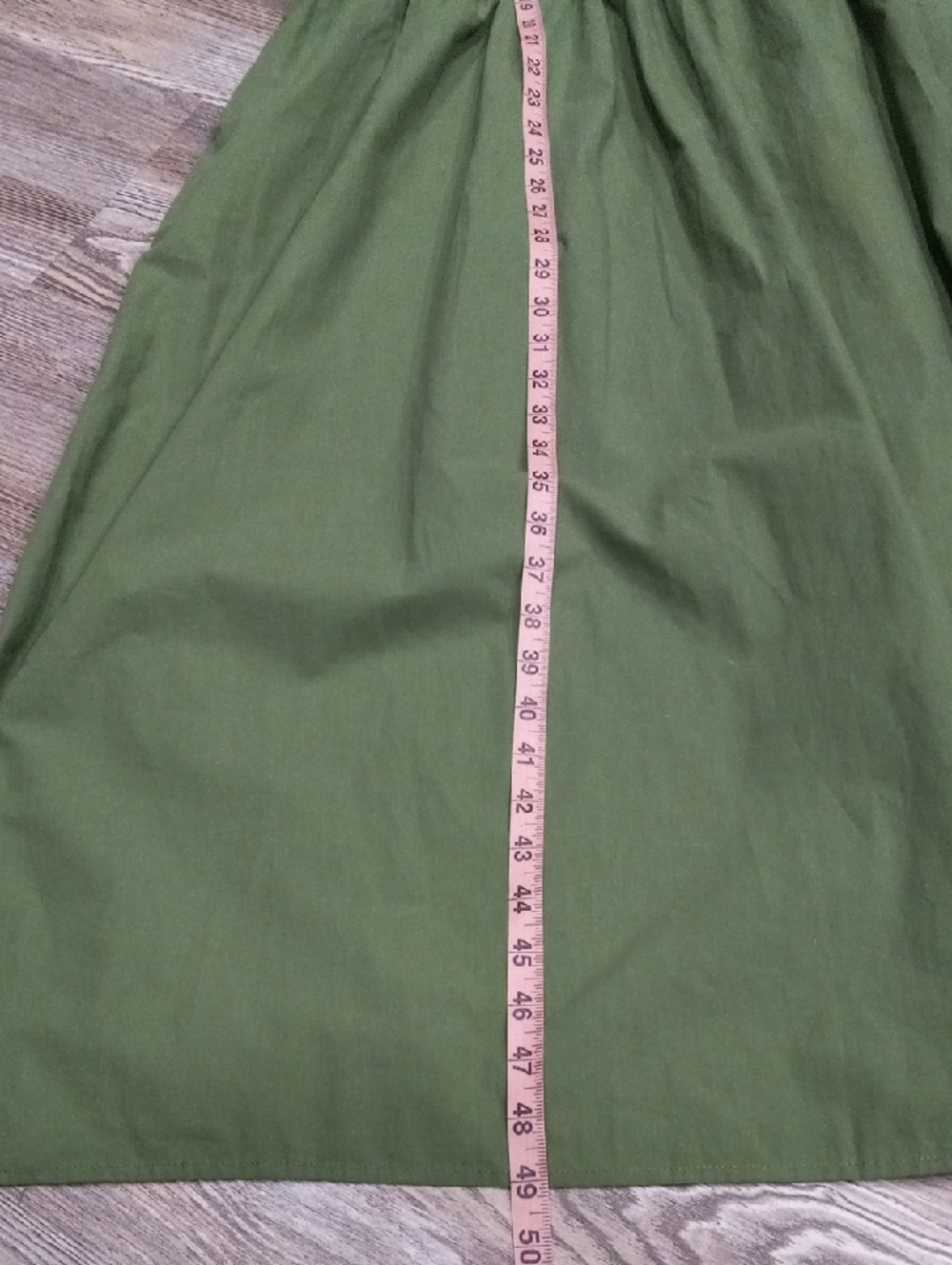 Gilli Michiko Puff Sleeve Olive V-Neck Smocked Waist Embroidered Maxi Dress - Picture 9 of 14